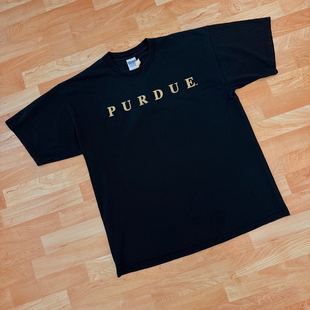 Vintage Gildan Purdue University T-Shirt Mens XL Short Sleeve Ultra Cotton